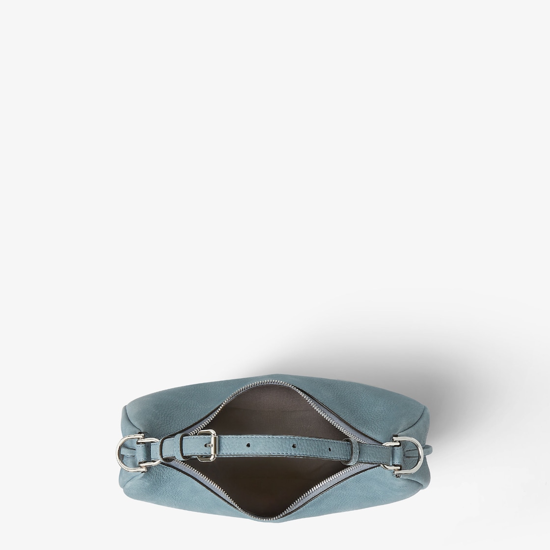 FENDI Fendigraphy Small Mercury blue nubuck Cuoio Romano leather bag - Image 5